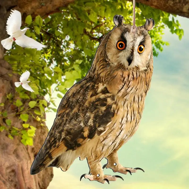 Owl Bird Repellent Bell Pendant Pastoral Orchard Scare Outdoor