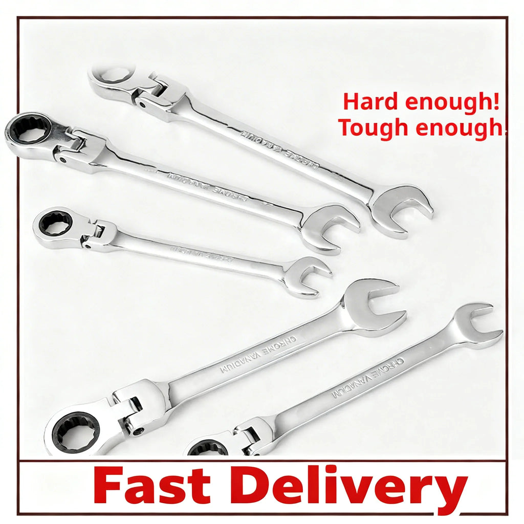 8-18MM Flexible Head Ratchet Wrench | 72-Tooth Vanadium Steel Ratchet Wrench Zpaxo
