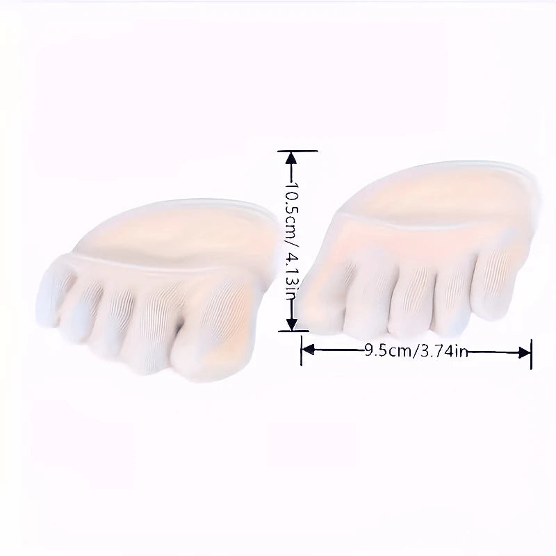 5-Toe Invisible Forefoot Socks Anti-friction Heels Breathable