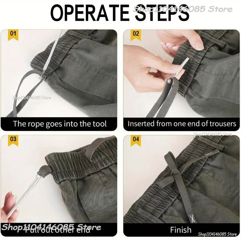 Drawstring Fastener Bendable Spring Drawstring Waist Clip The Drawstring with The Clasp Multi-functional DIY Sewing Tools Zpaxo