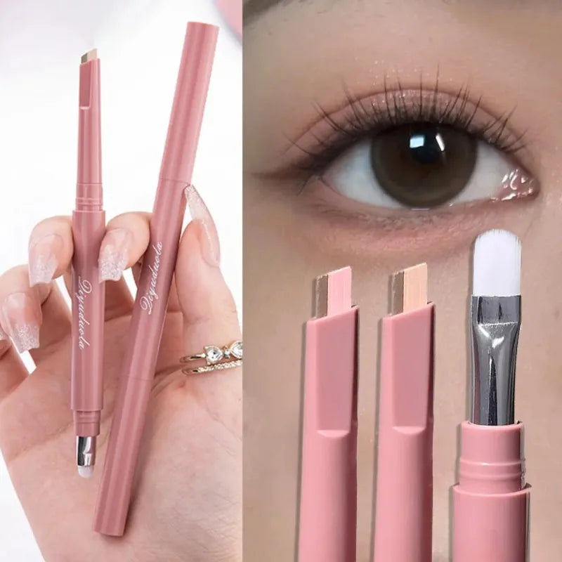 Brightening Aegyo Sal Pencil Waterproof Natural Dual-Color Lying Silkworm Under-Eye Highlighter Shadow Stick Contour Eyes Makeup Zpaxo