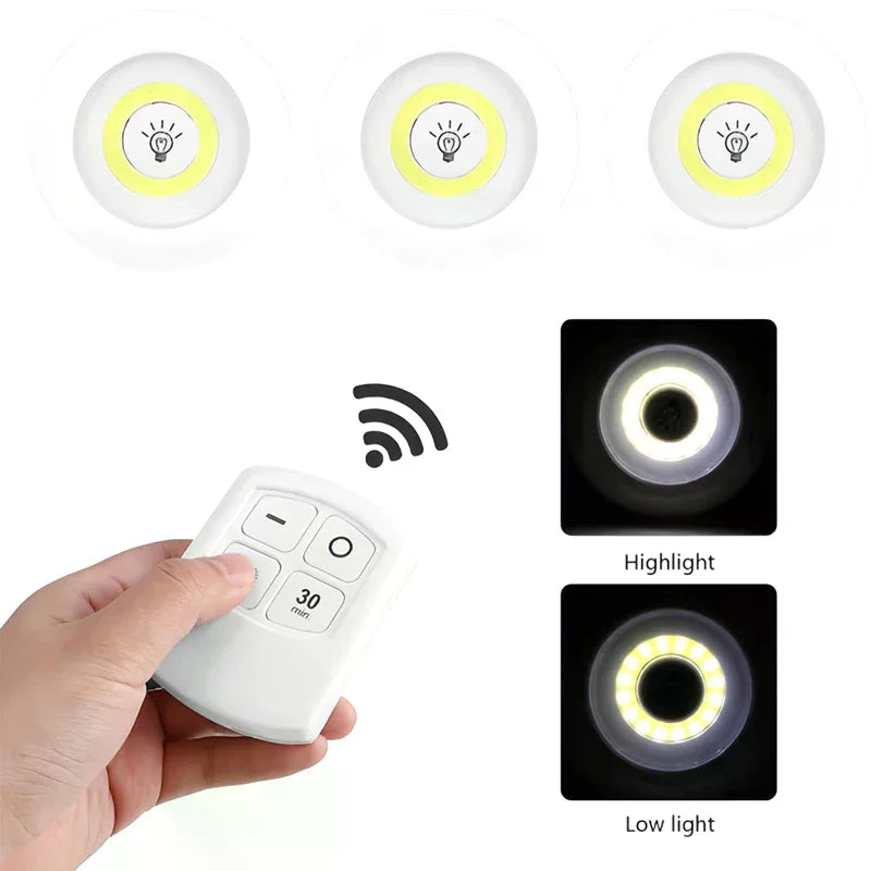 Dimmable LED Under Cabinet Night Light IR Remote Control Battery Zpaxo