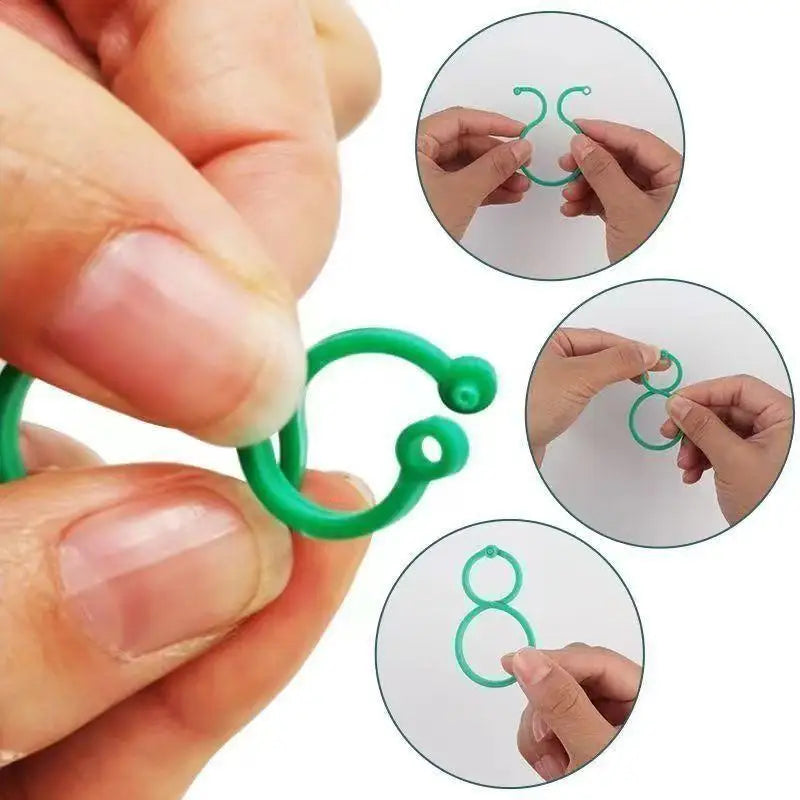 Plant Support Clips 100/500 PCS – Vine & Tomato Strapping Buckles Plant Support Clips Zpaxo