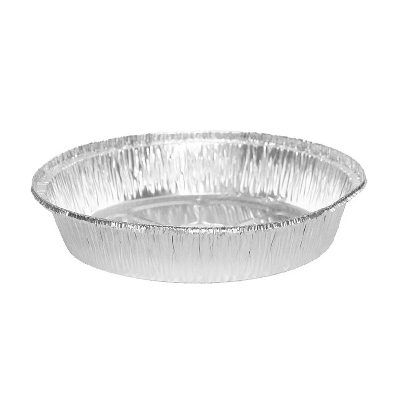 10Pcs Tin Foil Box, Air Fryer, Specialized Tin Foil Tray, Disposable Circular Tin Foil Bowl for Household Use, Oven Baking Bowl Zpaxo