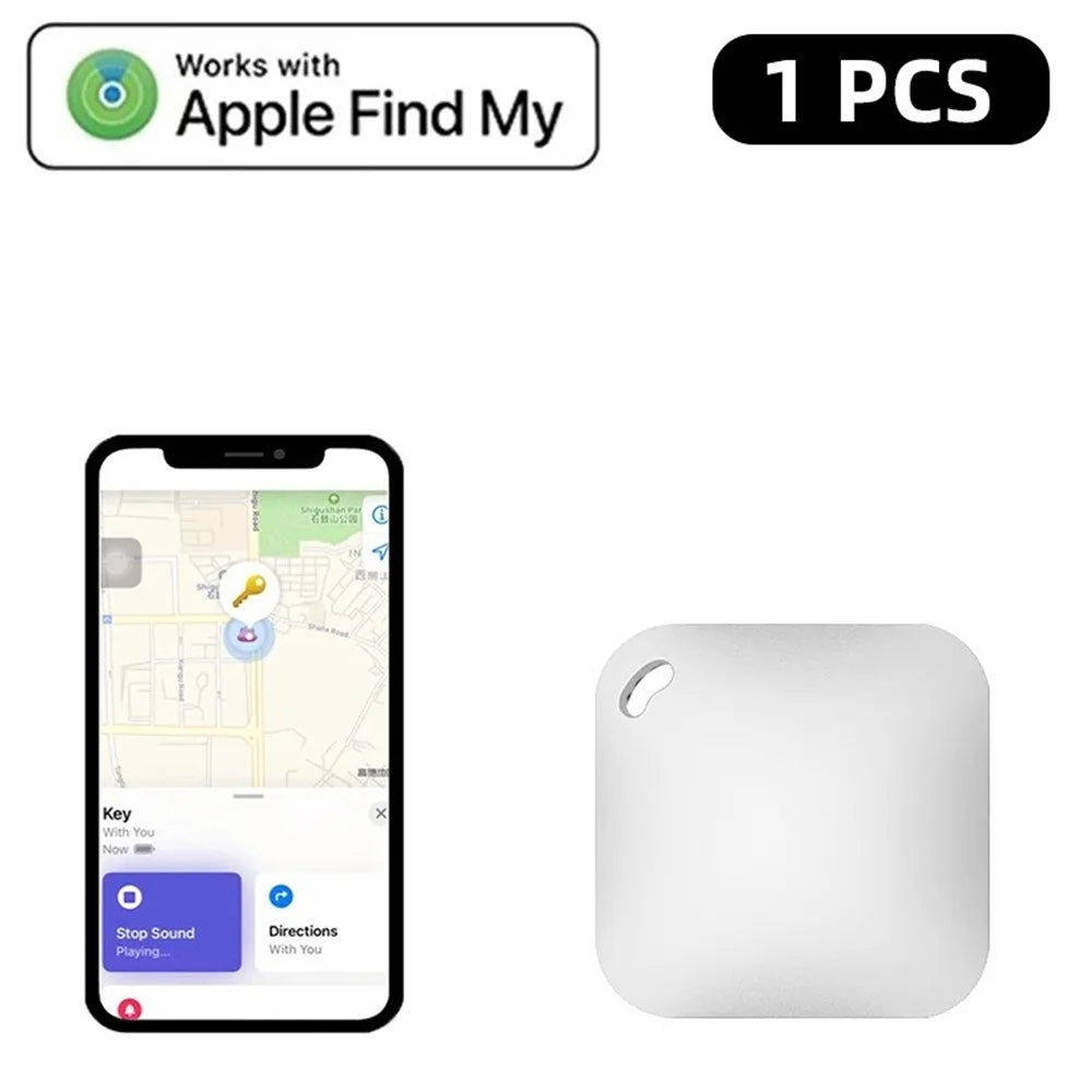 Mini Bluetooth GPS Tracker – Apple Find My Keys, Pet & Car Bluetooth Smart Tracker Zpaxo White