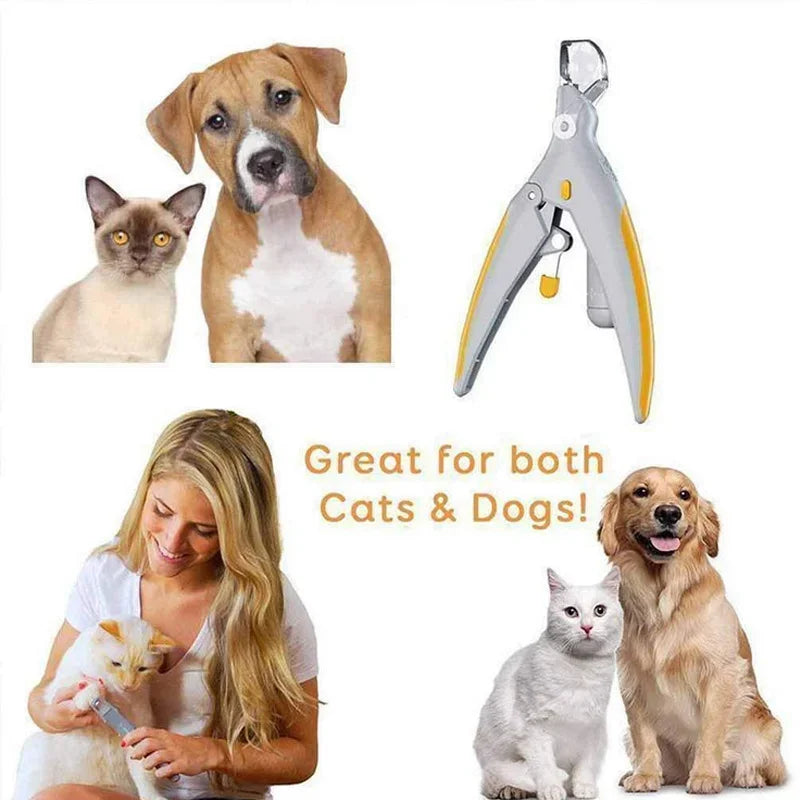 Professional Pet Nail Clippers Led Light Claw Grooming Scissors Dogs Zpaxo
