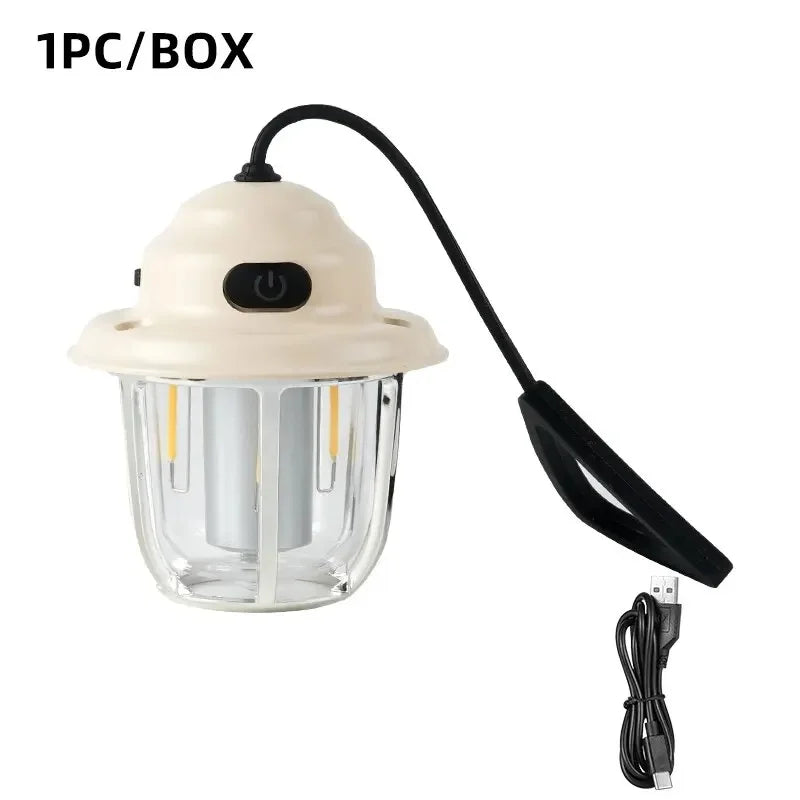 ESMARTER LED Camping Lantern – 1200mAh Retro Hanging Tent Lamp