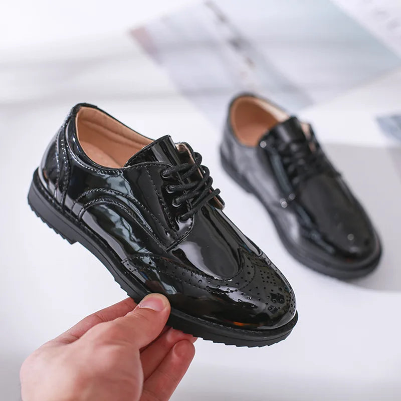 Kids Shoes Boys Leather Wedding School Show Dress Flats Light Classic Zpaxo