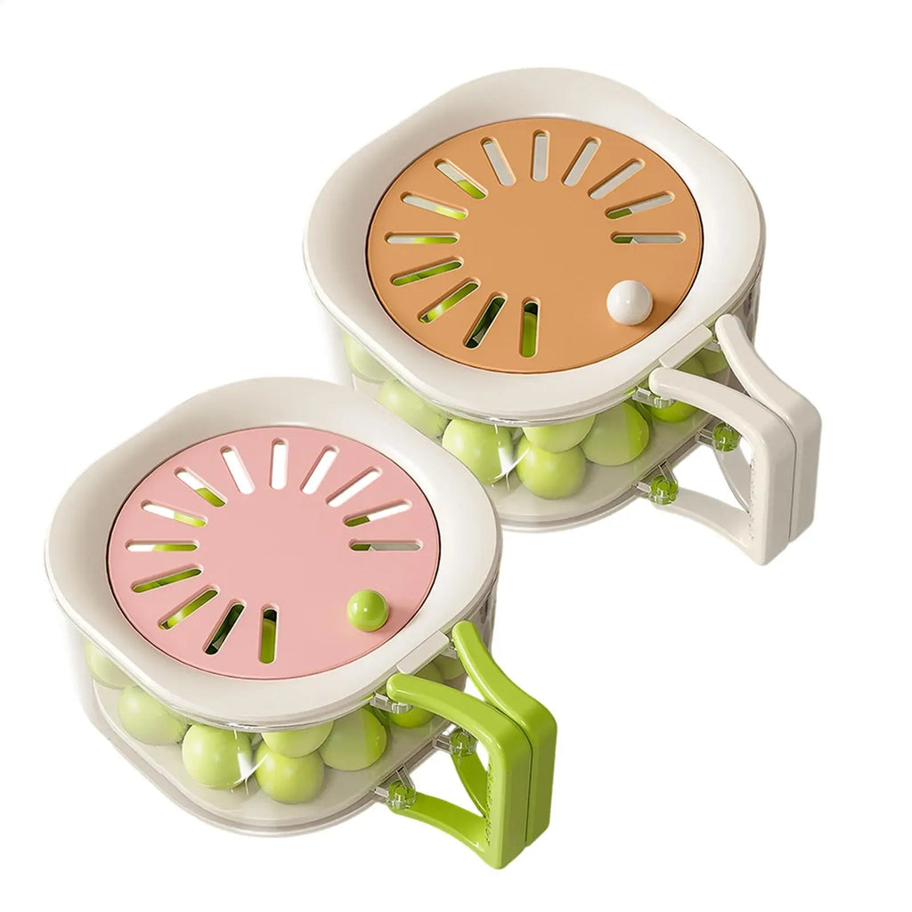 2-in-1 Fruit Washing Bowl & Drain Basket with Foldable Handle Fruit Drain Basket Zpaxo