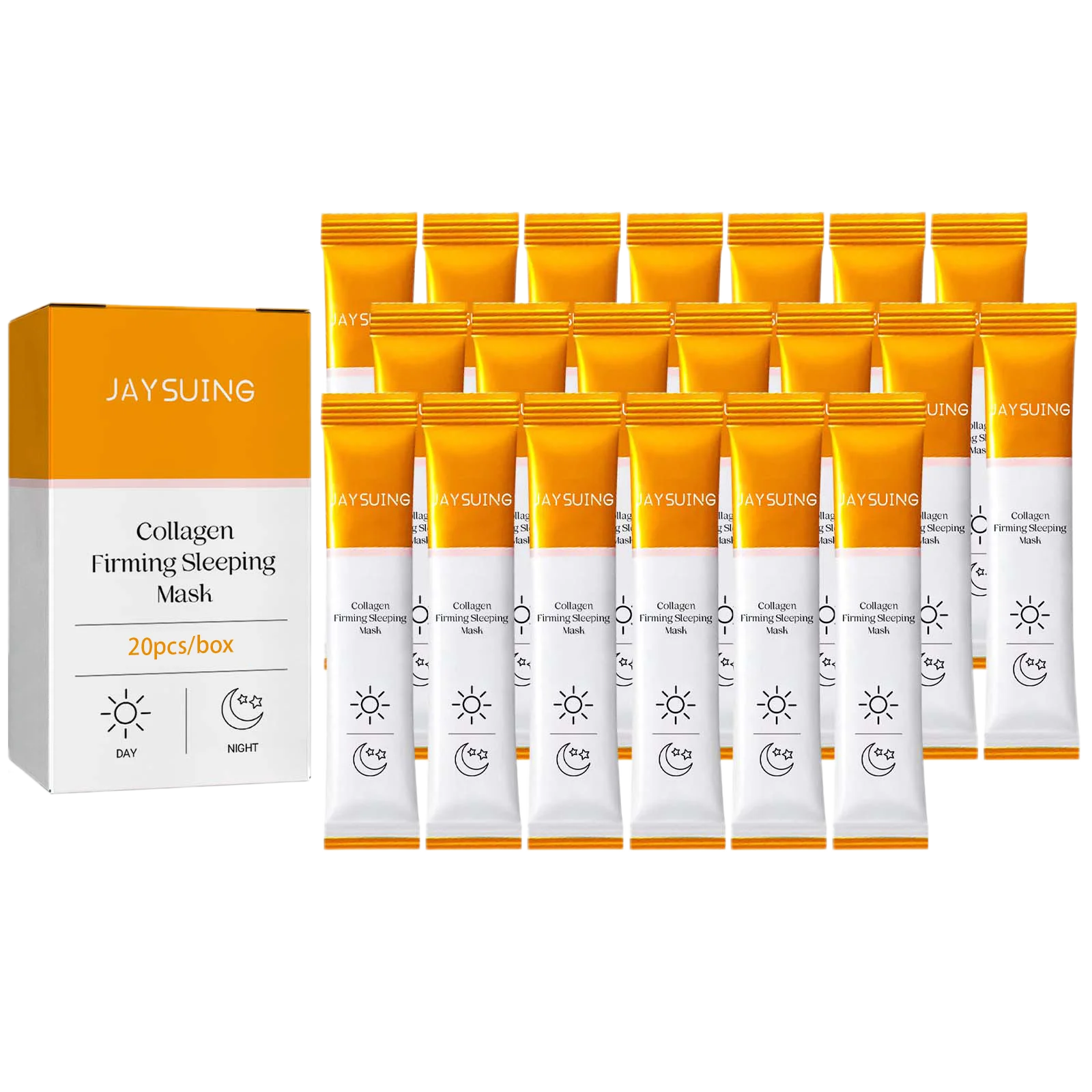 Collagen Sleep Facial Mask Hyaluronic Acid 20 PCS – Jaysuing Overnight Sleep Mask Zpaxo 20PCS