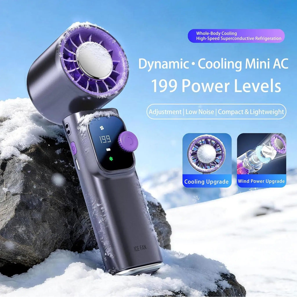 Handheld Fan 199-Speed Variable Cooling Fans 4000mAh Rechargeable