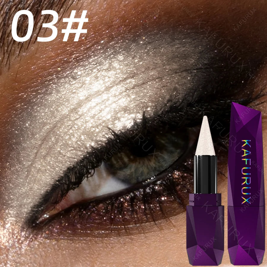 Metallic Brown Eyeshadow Pencil Glitter Silkworm Liner Pen Zpaxo 03