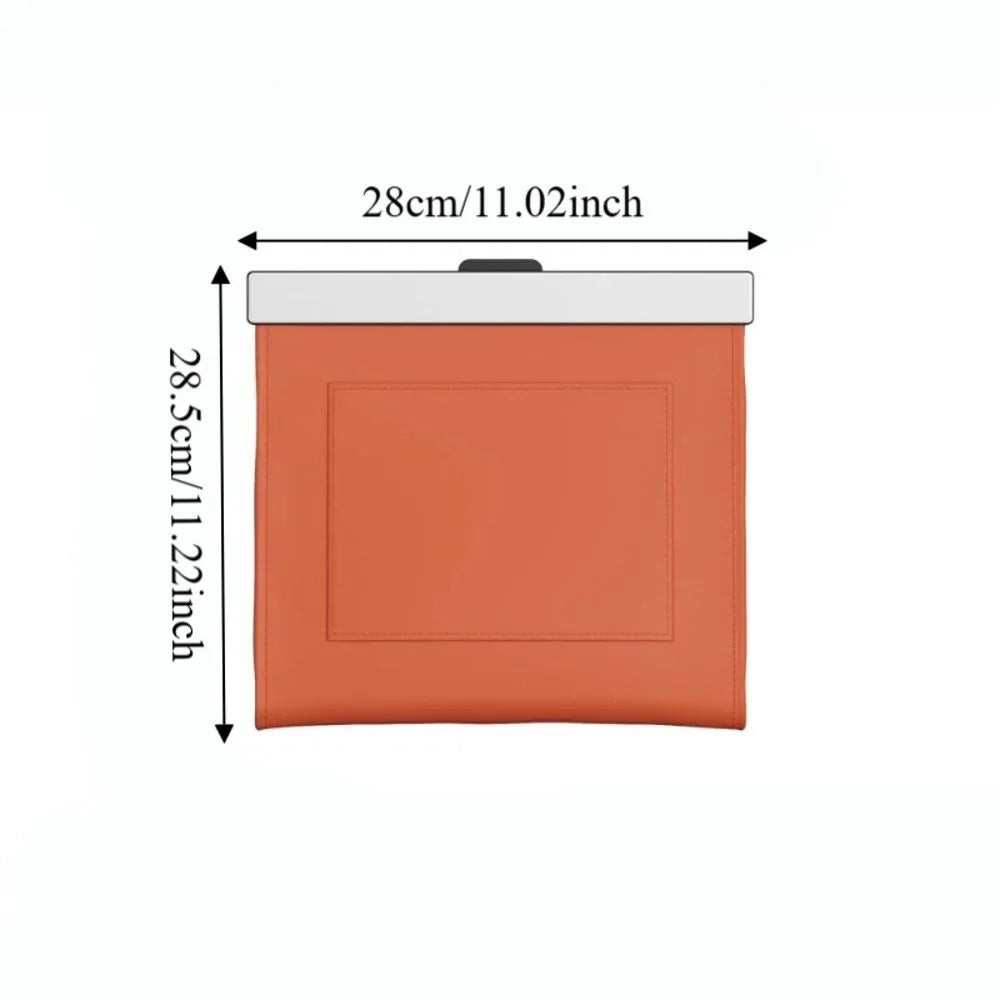 Waterproof Car Garbage Bag Leather Storage Pocket Magnetic Adsorption Storage Bag Garbage Bin Space Saving Zpaxo