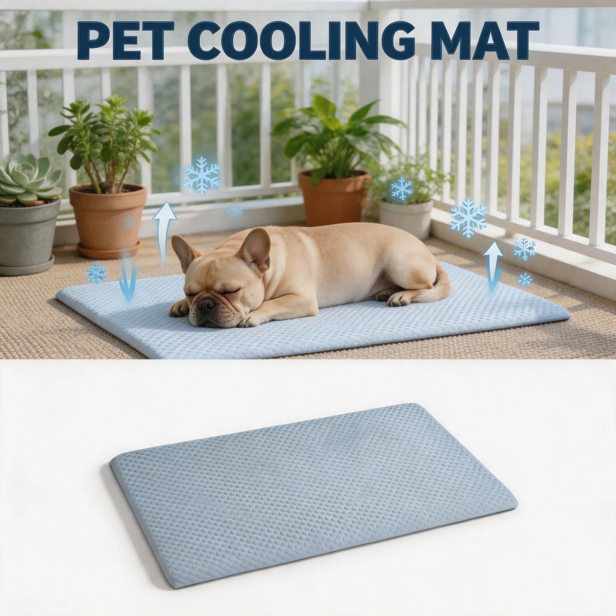 Ice Silk Cooling Pet Mat – Non-Slip Washable Dog & Cat Bed Pad
