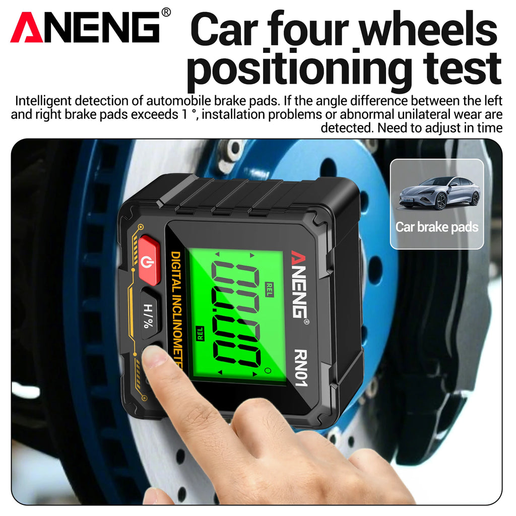 ANENG RN01 Digital Inclinometer 4-Side Strong Mag Angle Gauge 0 05