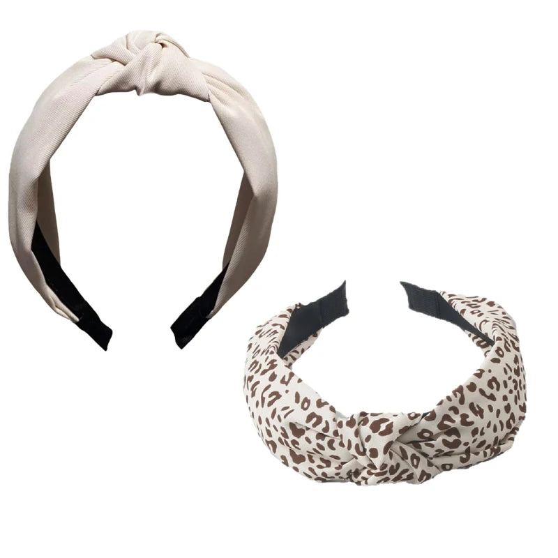 Boho Knotted Headbands – Wide Soft Stretch Non-Slip Women Set