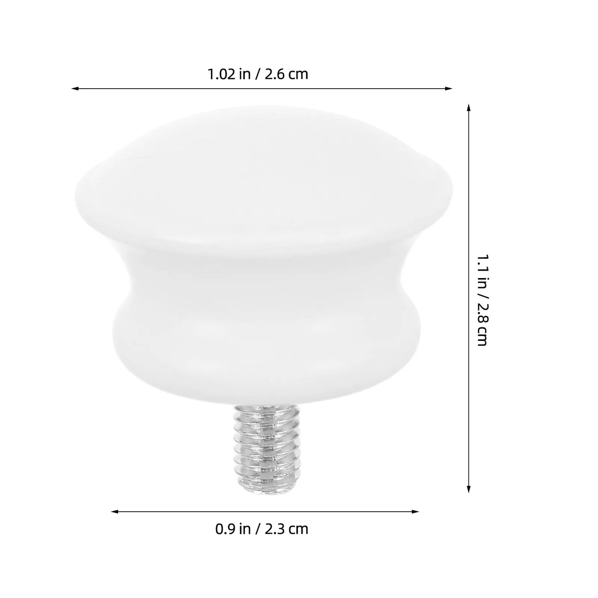 Curtain Rod Decorative End Caps White 5 M5 Screw-on Drapery Closet Zpaxo White