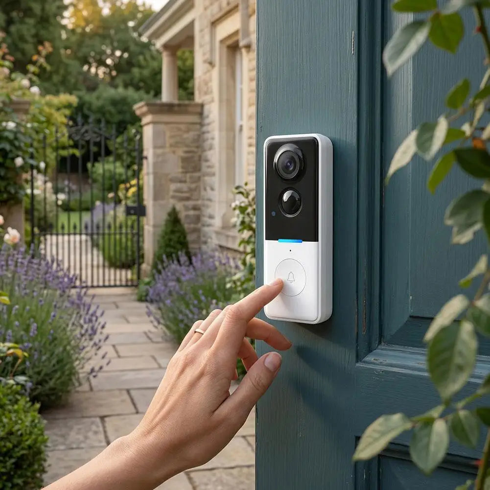 2026 Solar WiFi Video Doorbell Camera Waterproof Outdoor Wireless Door Bell PIR Motion Detection Two-Way Audio Intercom Zpaxo