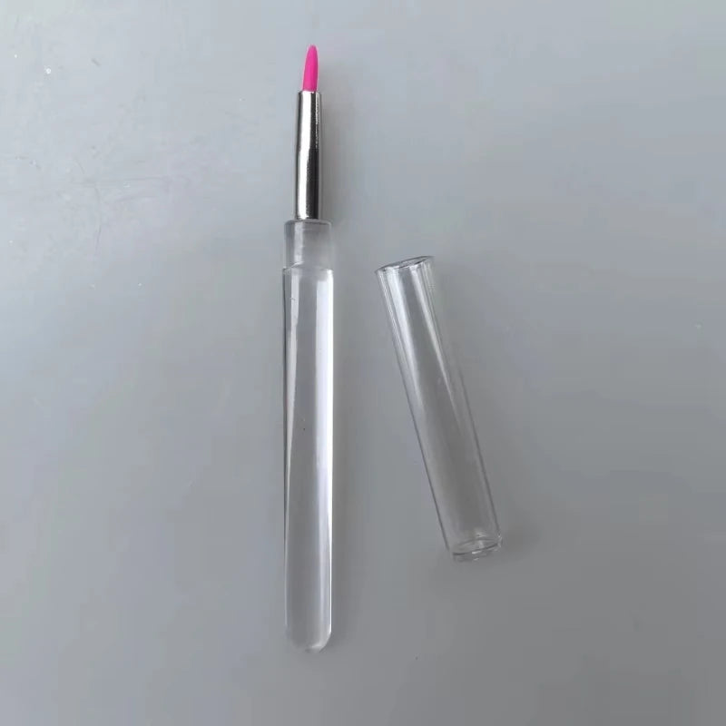 Jelly Pink Nail Art Silicone Brush Reusable Mirror Powder Applying Zpaxo B-Mini Rose