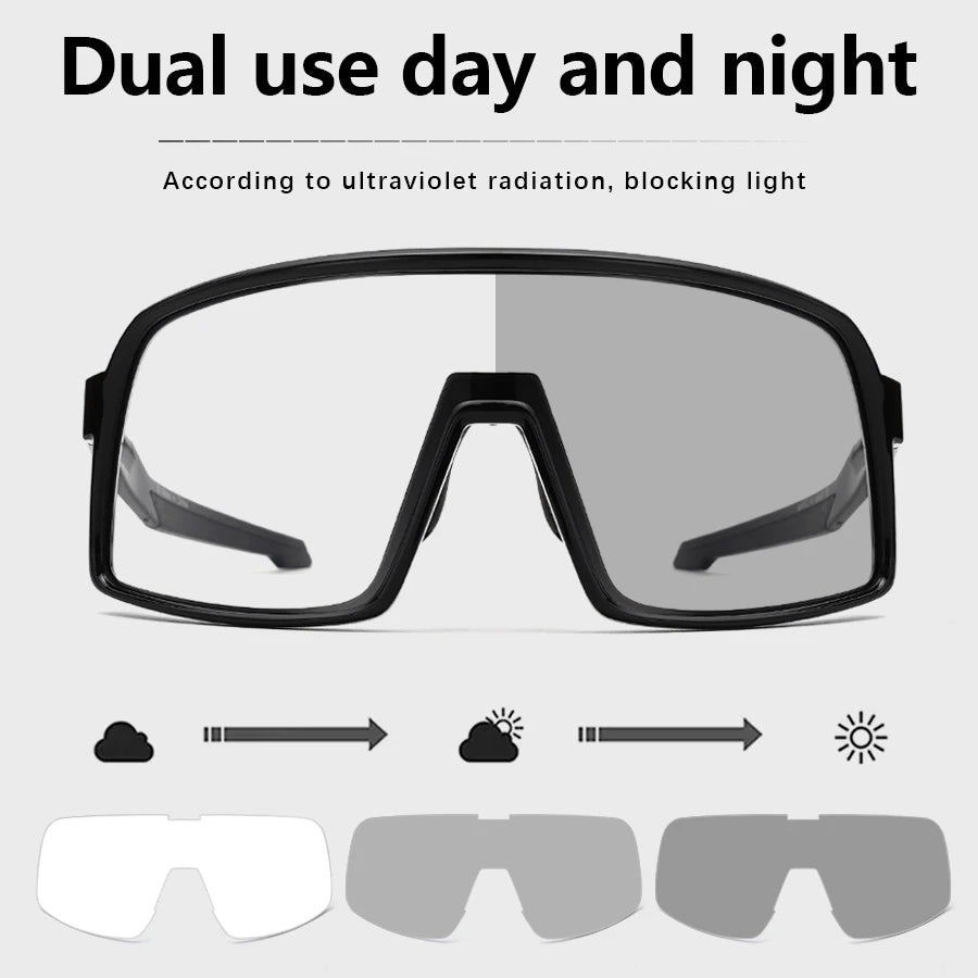 NEW Photochromic Outdoor Sport Bike Sunglasses Men Women Bicycle MTB Road Cycling Glasses UV400 Fishing Goggles Running Eyewear Zpaxo