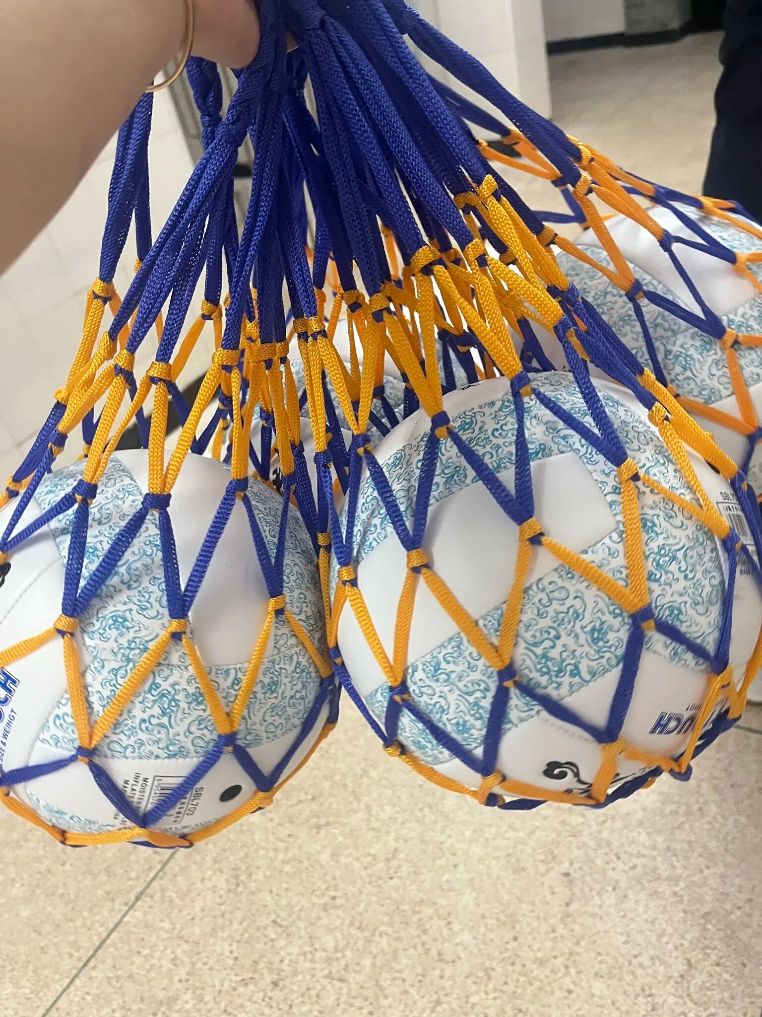 Adjustable Ball Stroage Bag Hanging Reusable String Bag with Hook Toys and Poultry Fruit Holder Zpaxo