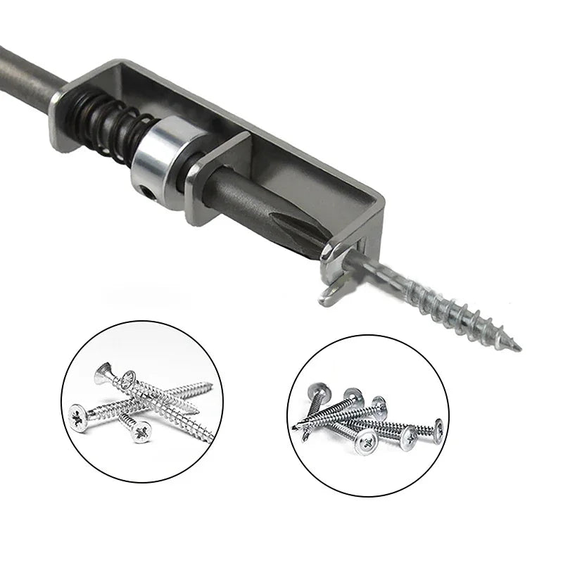 Anti-Drop Screwdriver Bit Spring-Loaded Screw Holder Bit Wear Resist Universal Screw Retaining Tool For Electricians Mechanics Zpaxo