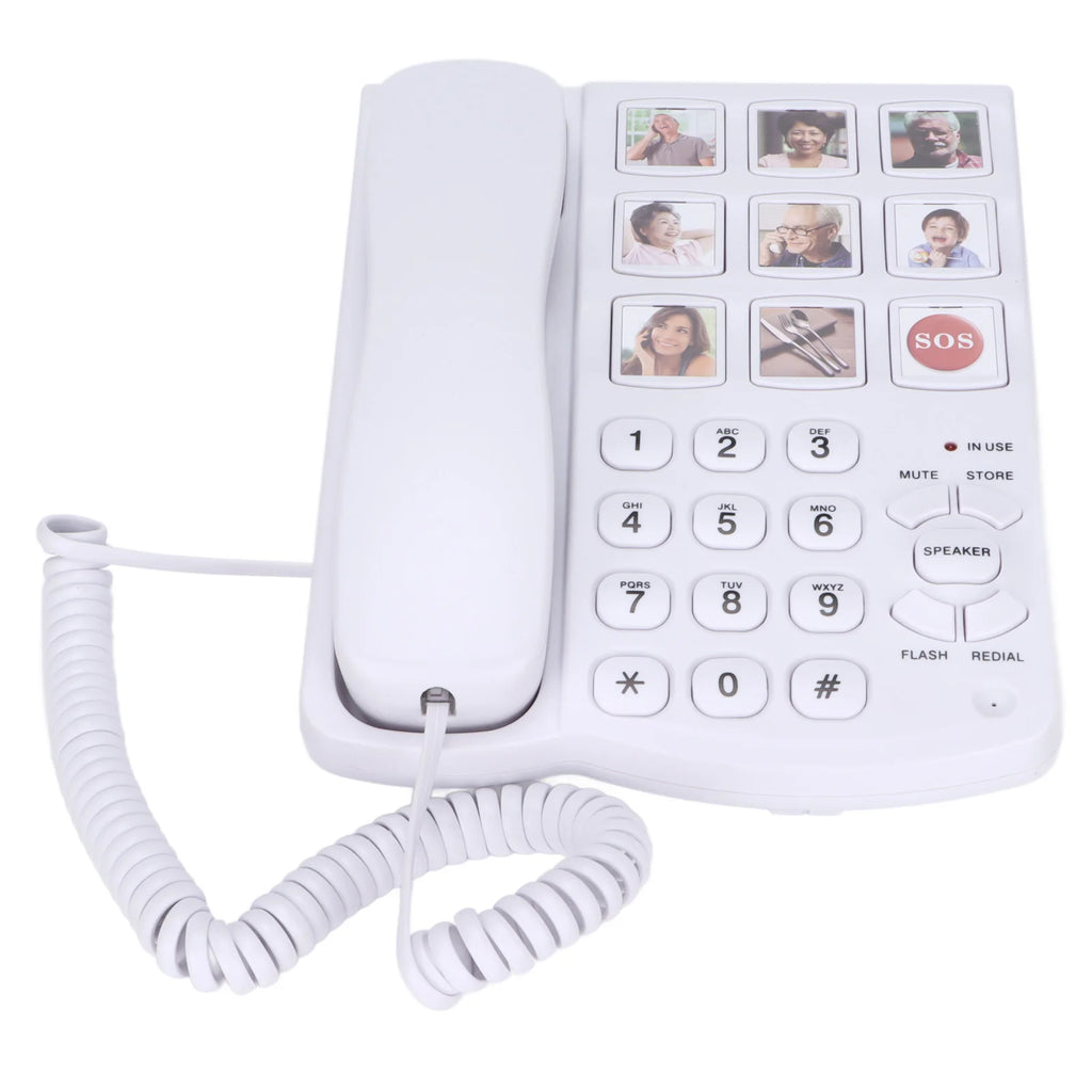 LD 858HF Big Button Telephone Amplified Photo Memory Corded Landline