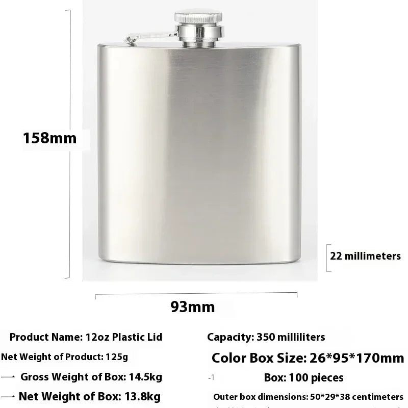 Hot Sale 4-12oz Stainless Steel Hip Flask with Funnel Pocket Hip Flask Alcohol Whiskey Hip Flask Screw Cap Zpaxo
