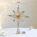 Christmas Tree Star Topper with LED Lights – 20/25/30cm Gold