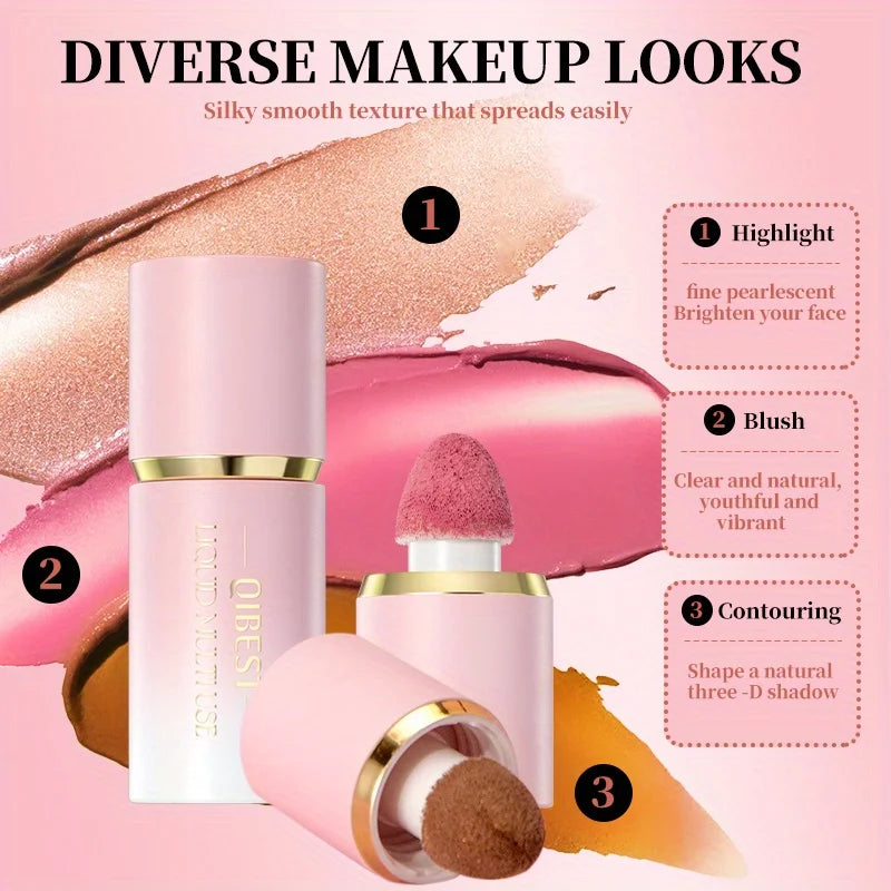 Easy to color and trim matte liquid blush naturally clear Zpaxo