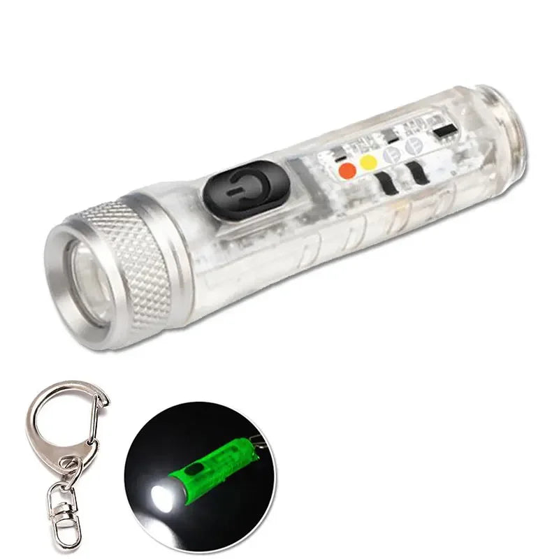 ESMARTER Mini LED Keychain Flashlight – USB-C Rechargeable, Magnetic LED Keychain Flashlight Zpaxo XA819