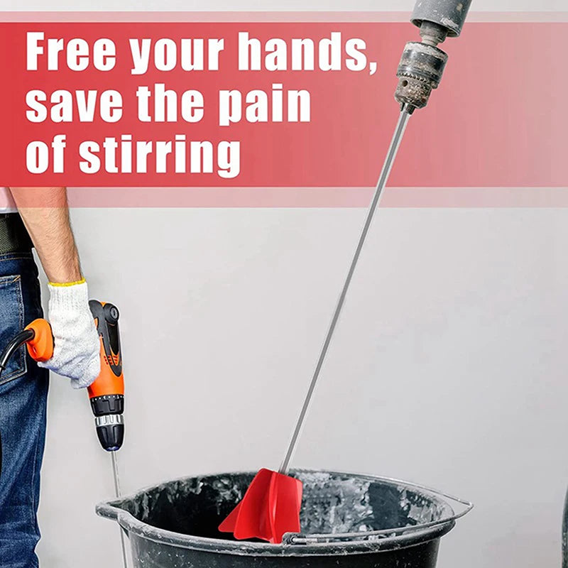Hex Shaft Plaster Paint Mixing Paddle Electric Drill Mortar Tool Mud Zpaxo