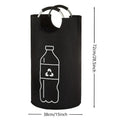 ▶1PCS 82L Large Capacity Empty Bottle Storage Basket Folding Kitchen Wastewater Bottle Collector Bag With Aluminum Handle Zpaxo Black