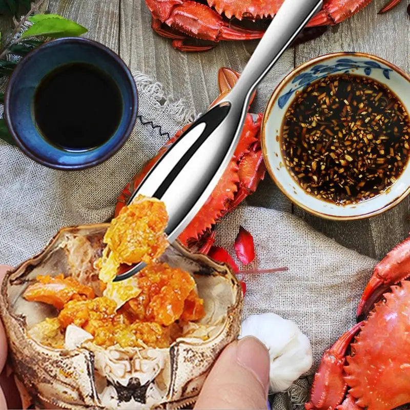 Stainless Steel Small Crab Forks Eating Tool Seafood Tools Sea Food