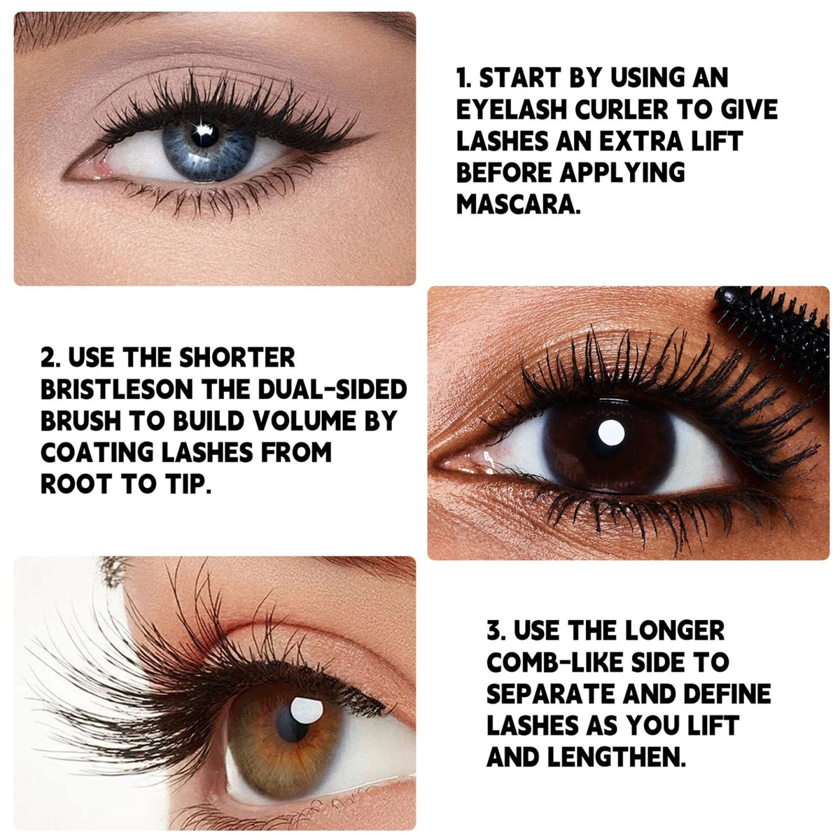 1PC Natural Curly Mascara-Color, Long-lasting, Smudge-proof, Eyelashes Curled and Thick, Suitable for Festivals and Stage Makeup Zpaxo