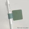 Pen Loops Pencil Holders Self-Adhesive PU Leather Pad For Stylus Pencil Books Notebooks Anti-lost Anti-fall Elastic Loops Zpaxo Light green