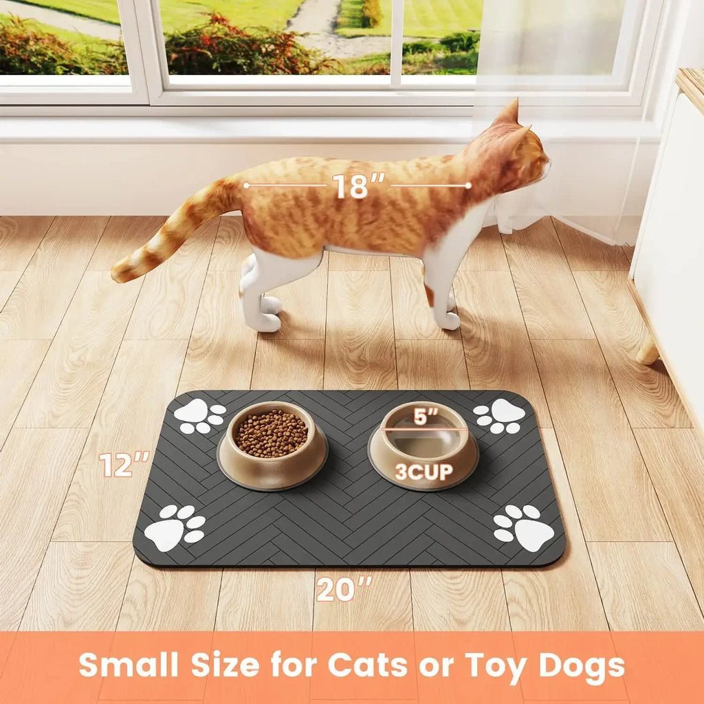 S M L Bsorbent Pet Feeding Mat Waterproof Placemat Dog Cat Food Water