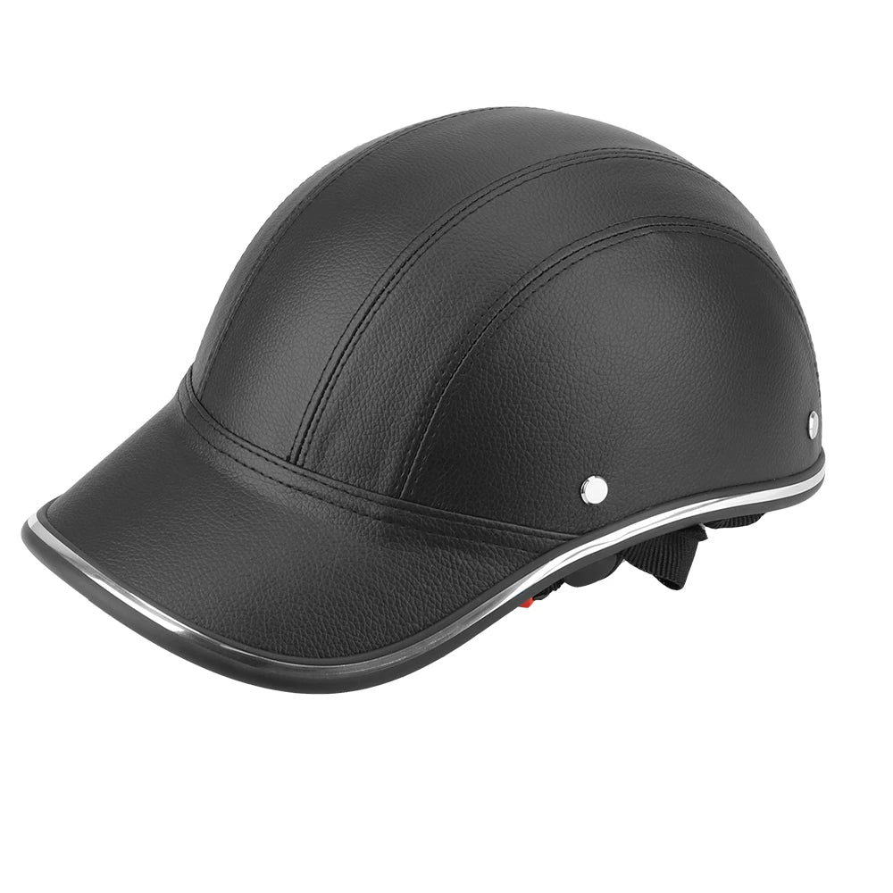 Motorcycle Half Helmet Safety Hard Hat Cafe Racer Chopper Scooter