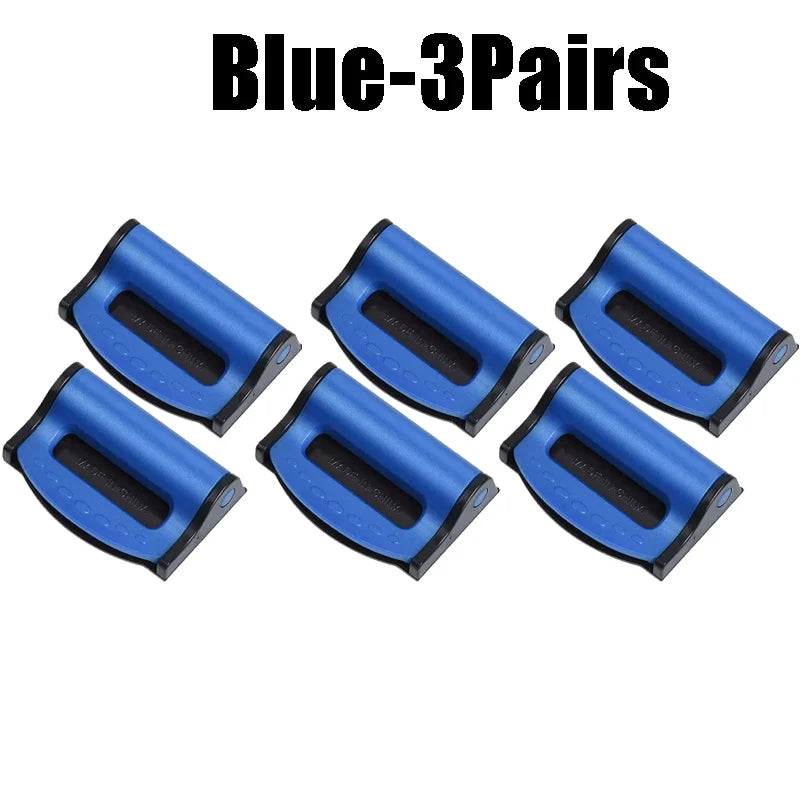 Universal Car Seat Belt Clip Anti-slip Buckle Simple Secure Fastener Zpaxo Blue -3Pairs