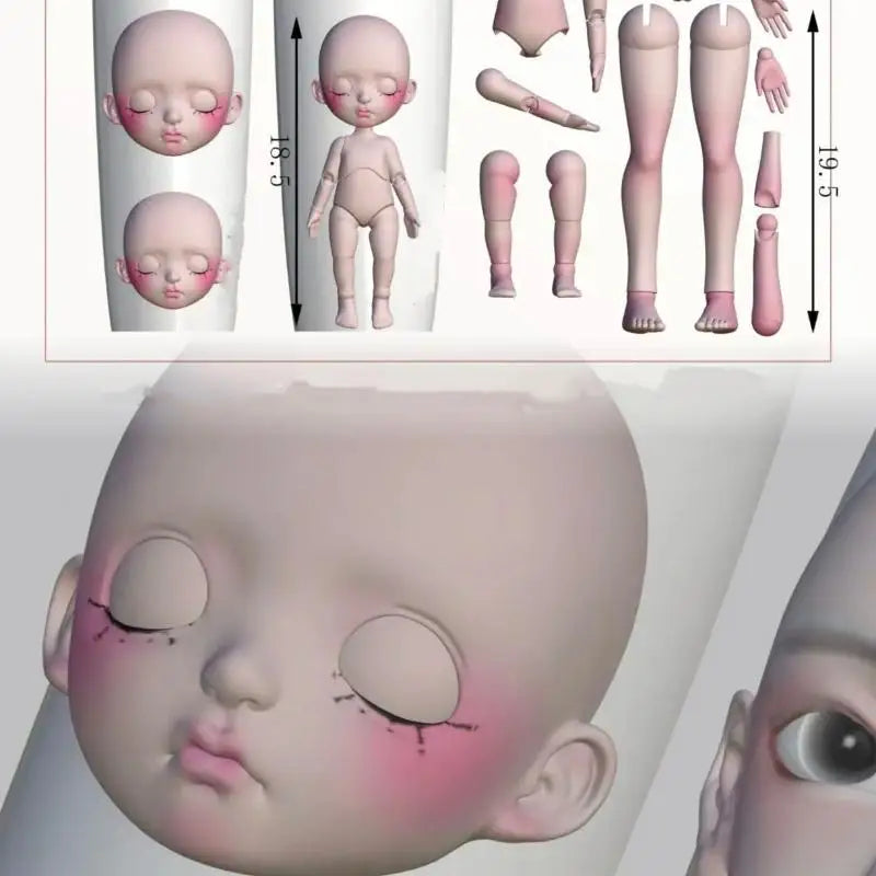 1 3D Manicure Silicone Template Bone Structure Design Doll Crafting Zpaxo