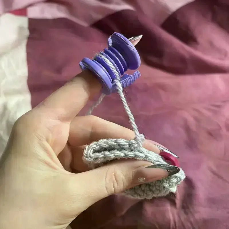 Portable Crochet Finger Protector DIY Mini Knitting Sleeves Thimble Zpaxo