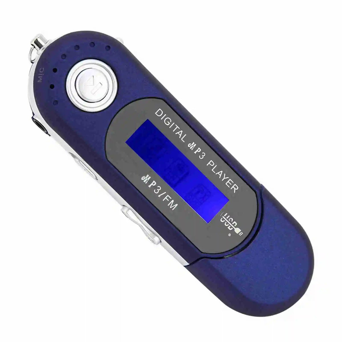 Portable Music MP3 USB Player LCD Screen Voice Black Blue White Zpaxo Blue