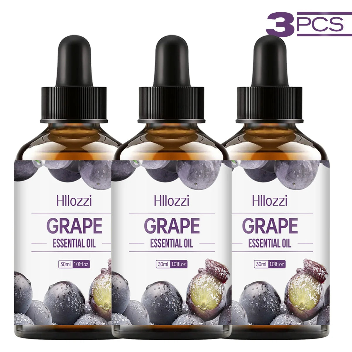Grape Essential Oil Pure Plant Multifunctional Use Aromatherapy Zpaxo GRAPE 2PCS 1 30ml