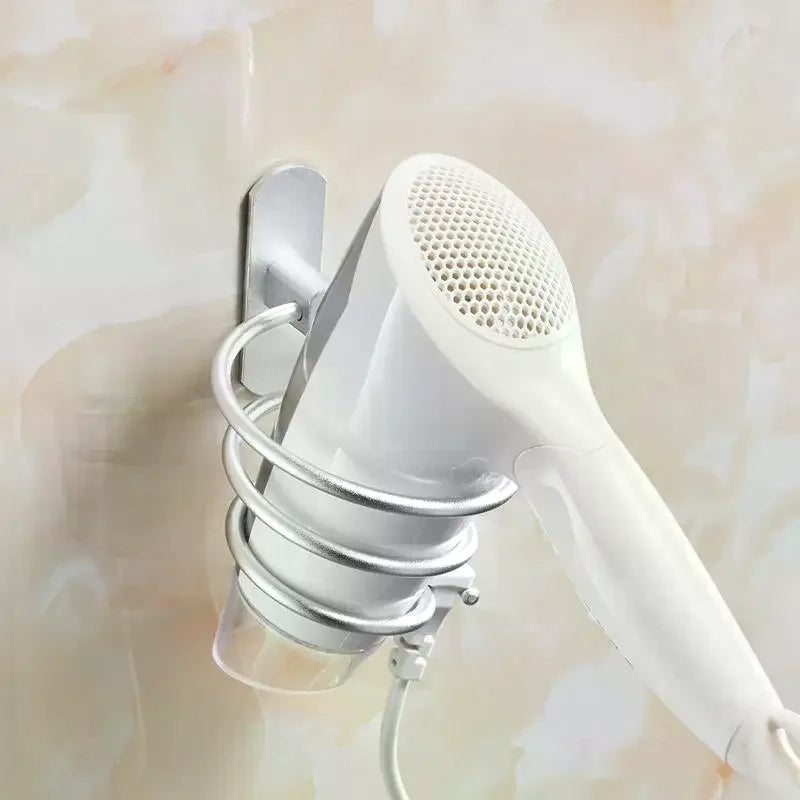 Hair Dryer Organizer Rack Aluminum Bathroom Hairdryer And Straightener Holder Wall Mounted Shelves Accessories Blower Shelves Zpaxo