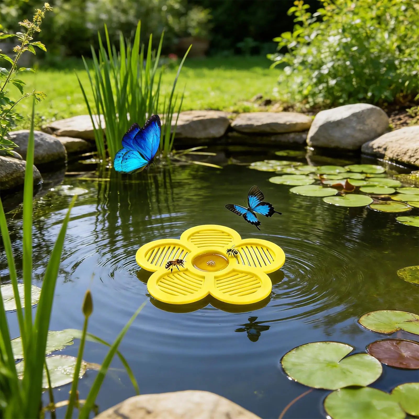 Floating Bee Waterer Outdoor Flower Shape Garden Feeder Drinker