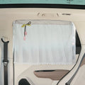 Lace Flower Fringe Suction Cup Car Sunshade Mount Double-layer Design Zpaxo Grey