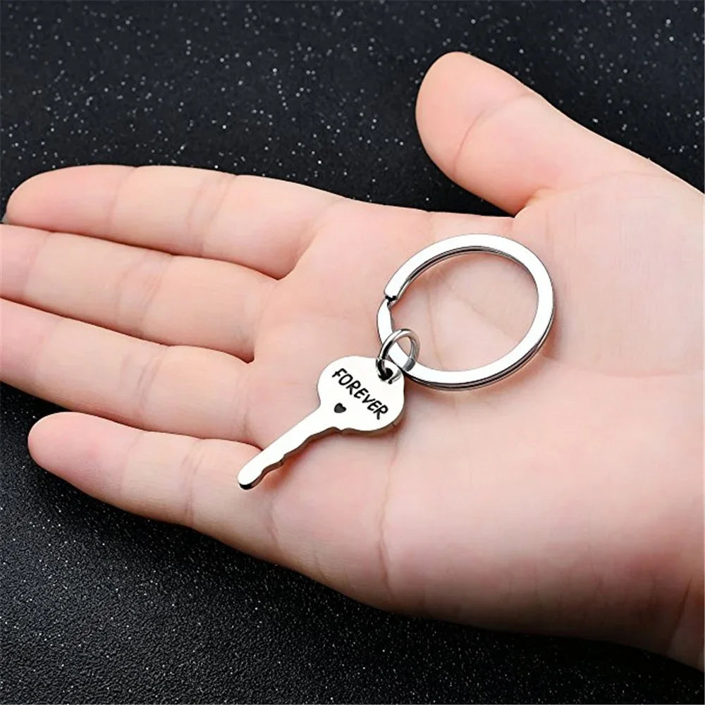 You Hold Key My Heart Forever Keychain Sets Anniversary Gifts Couple