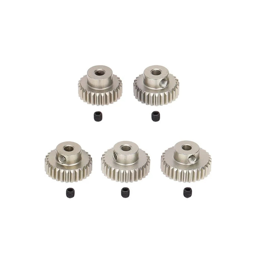 5Pc 48DP 3.175mm 21T-25T / 26T-30T Aluminum Alloy 7075 Pinion Motor Gear Set For 1/10 RC Car Brushed Brushless Motor Accessories