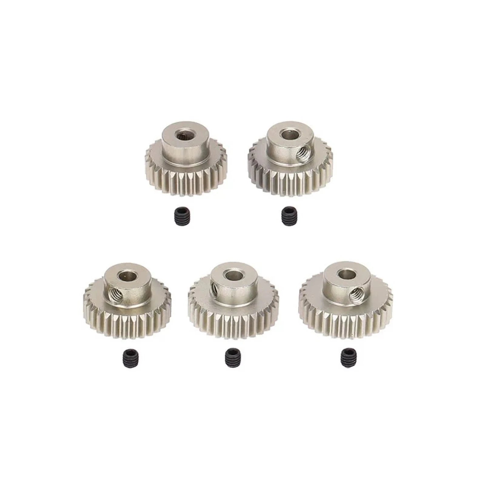 5Pc 48DP 3.175mm 21T-25T / 26T-30T Aluminum Alloy 7075 Pinion Motor Gear Set For 1/10 RC Car Brushed Brushless Motor Accessories
