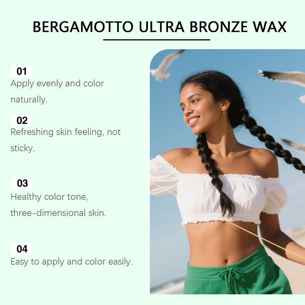 OceAura Bergamot Bronze Body Cream – Self Tanner & Moisturizer Self Tanning Cream Zpaxo